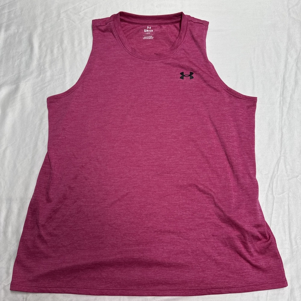 Womens Under Armour Pink Performance Sleeveless Tank Size Small